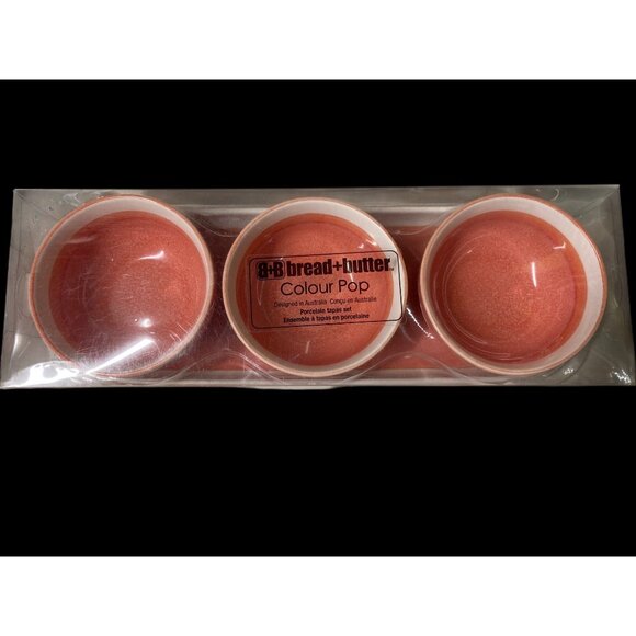 Bread + Butter Cari & Colour Pop Porcelain Bowl Tray Set x 3 New In Box - Picture 8 of 10